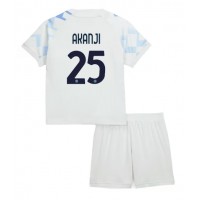 Inter Milan Manuel Akanji #25 Vonkajší Detský futbalový dres 2025-26 Krátky Rukáv (+ trenírky)